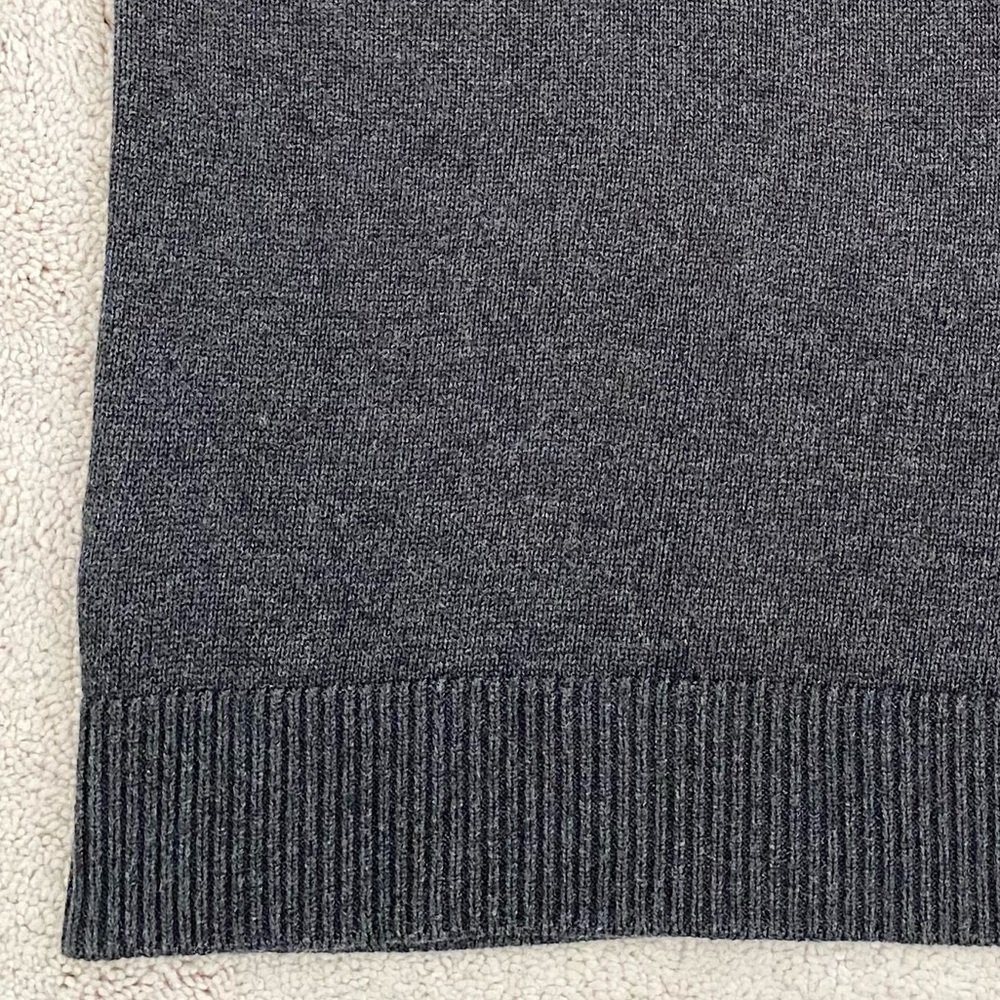 Sold Quince Organic Cotton Charcoal Grey Mock Neck Sweater Small - Picture 12 of 16